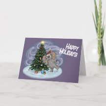 Metalphant Wilbur im Lights Holiday Card