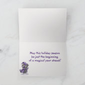 Metalphant Wilbur im Winter Holiday Card Karte (Innenseite)