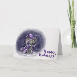 Metalphant Wilbur im Winter Holiday Card Karte