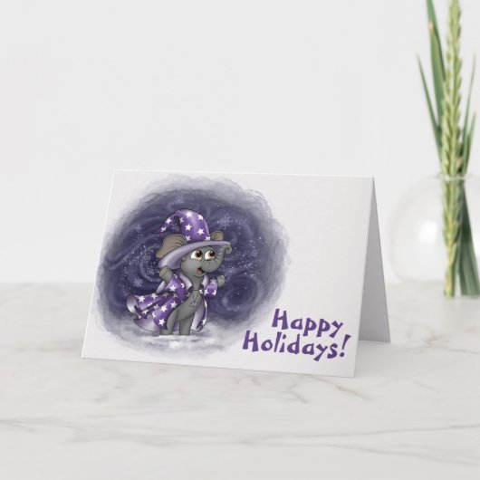 Metalphant Wilbur im Winter Holiday Card Karte (Vorderseite)