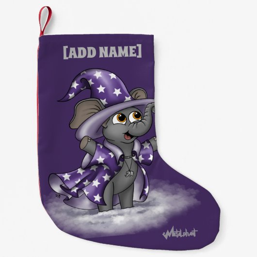 Metalphant Wilbur im Winter Strumpf Kleiner Weihnachtsstrumpf (Vorderseite)