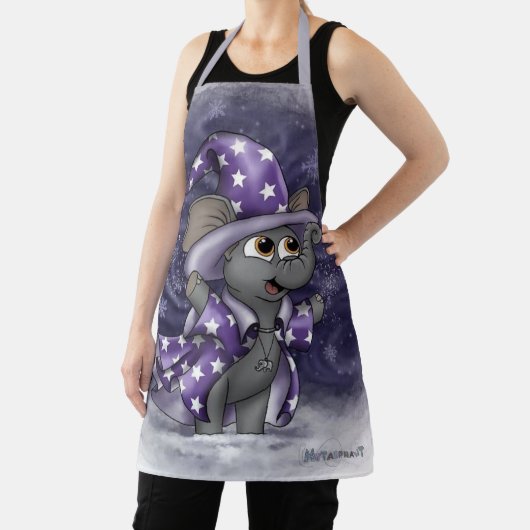 Metalphant Wilbur im Winter überall über Print-Sch Schürze (InSitu)