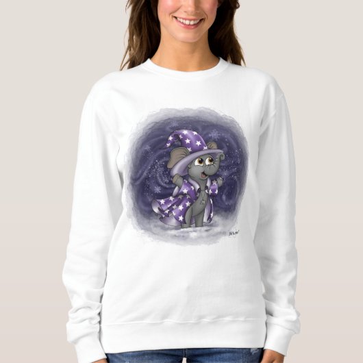 Metalphant Wilbur im Winter Women's Sweatshirt (Vorderseite)