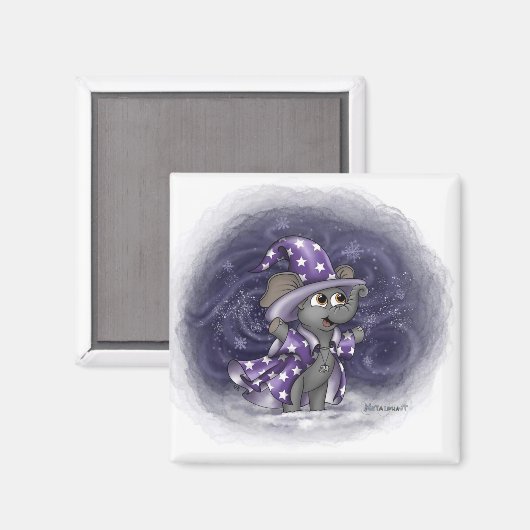 Metalphant Wilbur im Wintermagnet Magnet (Vorderseite/Rückseite)