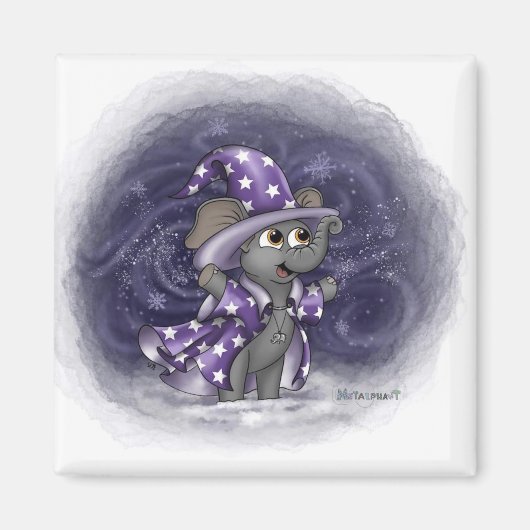 Metalphant Wilbur im Wintermagnet Magnet (Vorne)