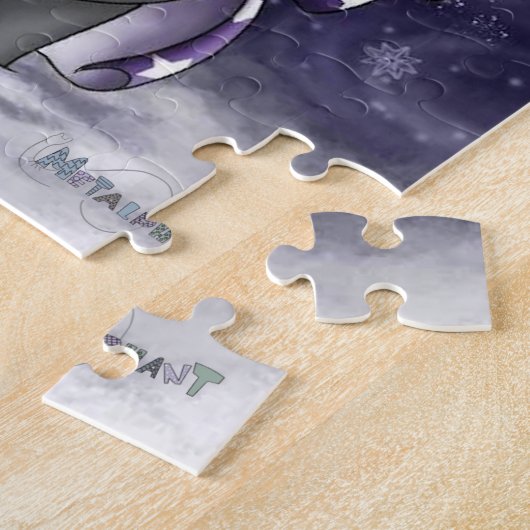 Metalphant Wilbur im Winterpuzzle Puzzle (Seite)