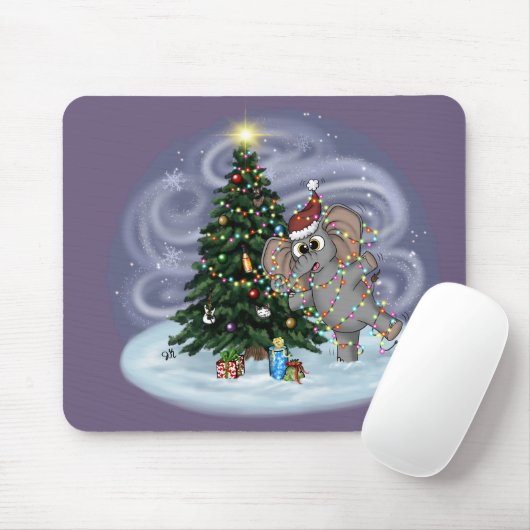 Metalphant Wilbur in Lights Mouse Pad Mousepad (Mit Mouse)