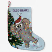 Metalphant Wilbur in Lights Strumpf Kleiner Weihnachtsstrumpf (Vorderseite)