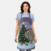 Metalphant Wilbur in Lights überall über Print-Sch Schürze (Getragen)