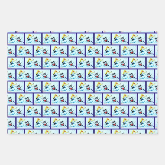 Metalphant Wilbur in Winterwrapping Paper Sheets Geschenkpapier Set (Vorderseite 3)
