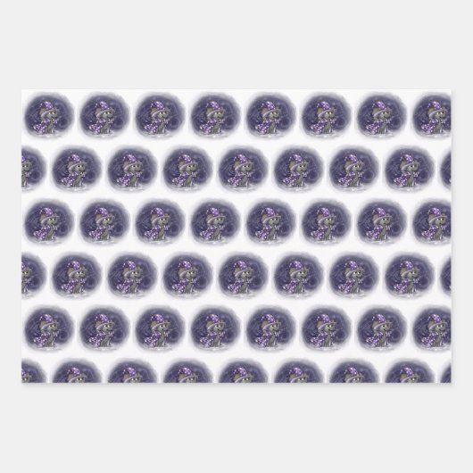 Metalphant Wilbur in Winterwrapping Paper Sheets Geschenkpapier Set (Vorderseite)