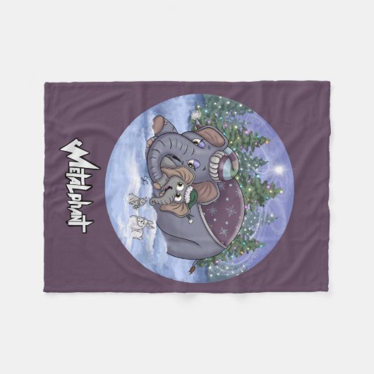 Metalphant Wilbur & Mom Fleece Blanket (Vorderseite (Horizontal))