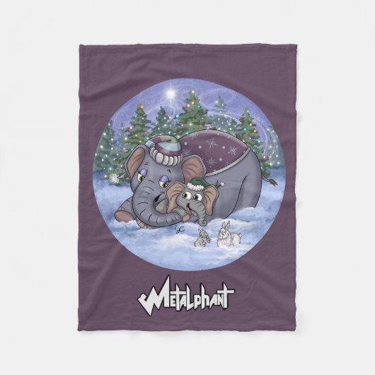 Metalphant Wilbur & Mom Fleece Blanket (Vorderseite)