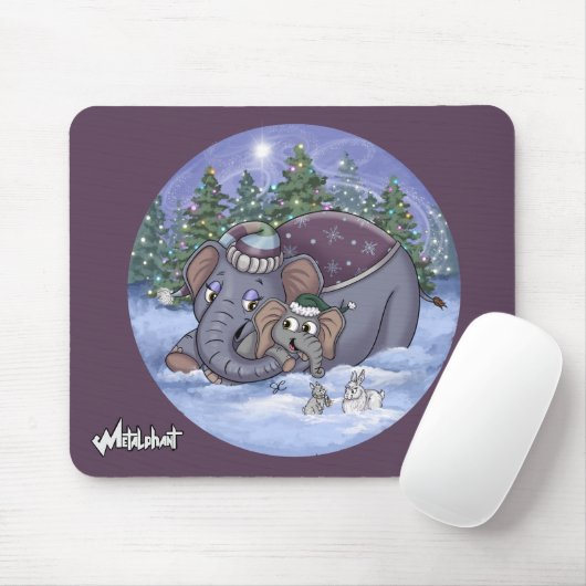 Metalphant Wilbur & Mom Mouse Pad Mousepad (Mit Mouse)