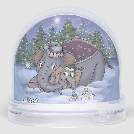 Metalphant Wilbur & Mom Snow Globe Schneekugeln (Rückseite)