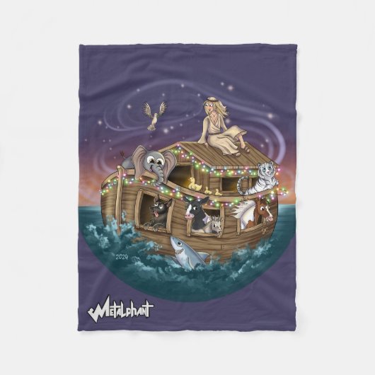 Metalphant Wilbur & Noah-ery's Ark Fleece Blanket (Vorderseite)