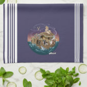 Metalphant Wilbur & Noah-ery's Ark Kitchen Handtuc Geschirrtuch (Gefaltet)