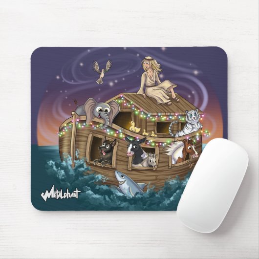 Metalphant Wilbur & Noah-ery's Ark Mouse Pad Mousepad (Mit Mouse)