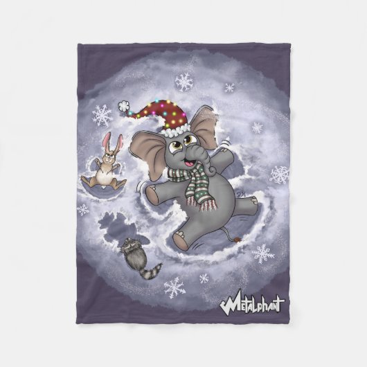 Metalphant Wilbur Snow Angels Fleece Blanket (Vorderseite)