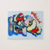 Metalphant Winter Holiday Puzzle - blau (Horizontal)