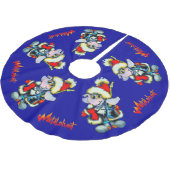 Metalphant Winter Holiday Tree Skirt - blau Polyester Weihnachtsbaumdecke (Schrägansicht)