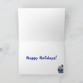 Metalphant Winter Scene-Urlaubskarte Karte (Innenseite)