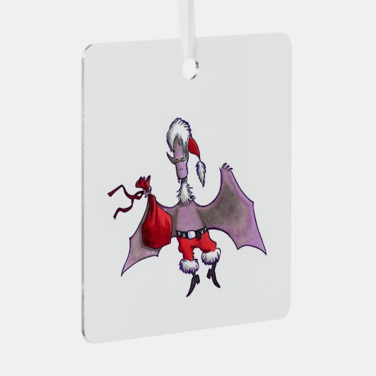 Metalschmuck aus dem Santa Bat-Quadrat Ornament Aus Metall (Vorderseite Rechts)