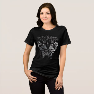 Metamorph Gothic Butterfly Grunge Tri-Blend Shirt