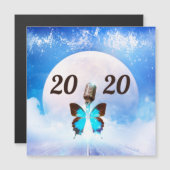 Metamorphe Musik passt neue Jahr-Magnetkarte an Magnetkarte (Vorne/Hinten)