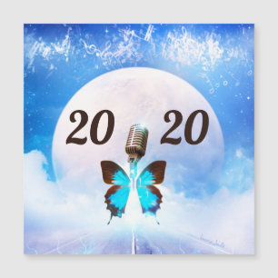 Metamorphe Musik passt Neujahr-Magnetkarte an Magnetkarte