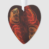 Metamorphose Abstrakt Art AkrylHerz Ornament (Vorderseite)