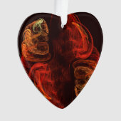 Metamorphose Abstrakt Art AkrylHerz Ornament (Vorderseite)