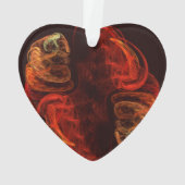 Metamorphose Abstrakt Art AkrylHerz Ornament (Rückseite)