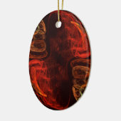 Metamorphose Abstrakt Art Oval Ornament (Links)