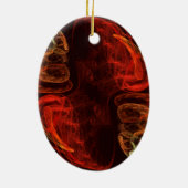 Metamorphose Abstrakt Art Oval Ornament (Hinten)