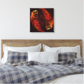 Metamorphose Abstrakt Art Quad Canvas Print Leinwanddruck (Insitu (Schlafzimmer))