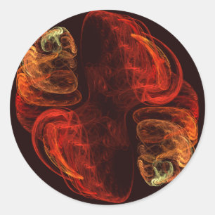 Metamorphose Abstrakt Art Round Aufkleber