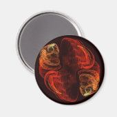 Metamorphose Abstrakt Art Round Magnet (Vorderseite/Rückseite)