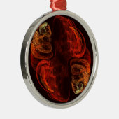 Metamorphose Abstrakt Art Round Silbernes Ornament (Rechts)