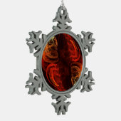 Metamorphose Abstrakt Art Schneeflocken Zinn-Ornament (Links)