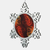 Metamorphose Abstrakt Art Schneeflocken Zinn-Ornament (Rechts)