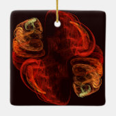 Metamorphose Abstrakt Art Square Keramikornament (Rückseite)