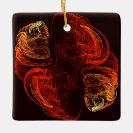 Metamorphose Abstrakt Art Square Keramikornament (Vorderseite)