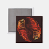 Metamorphose Abstrakt Art Square Magnet (Vorderseite/Rückseite)