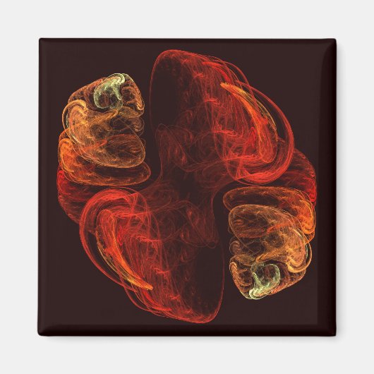 Metamorphose Abstrakt Art Square Magnet (Vorne)