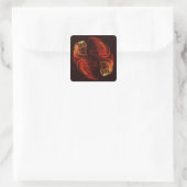 Metamorphose Abstrakt Art Square Sticker (Tasche)