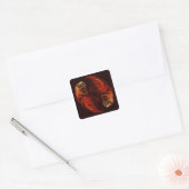Metamorphose Abstrakt Art Square Sticker (Umschlag)