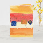 Metamorphose-abstrakte Kunst-Gruß-Karte Karte (Gelbe Blume)