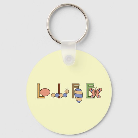 Metamorphose Leben eines Schmetterlings Schlüsselanhänger (Vorderseite)