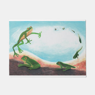 Metamorphose - Lebenszyklus eines Frosches Fußmatte